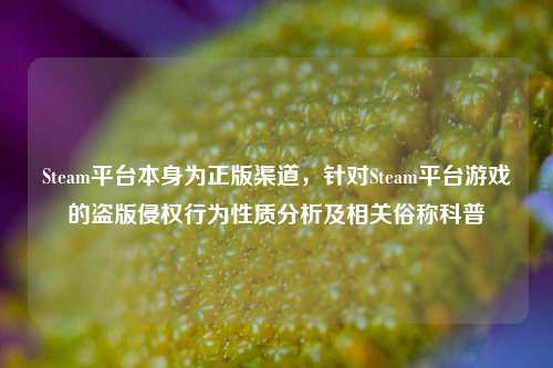 Steam平台本身为正版渠道，针对Steam平台游戏的盗版侵权行为性质分析及相关俗称科普