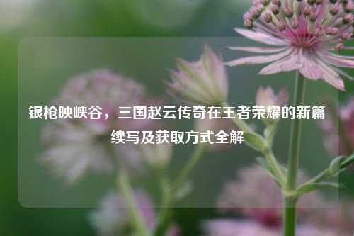 银枪映峡谷，三国赵云传奇在王者荣耀的新篇续写及获取方式全解