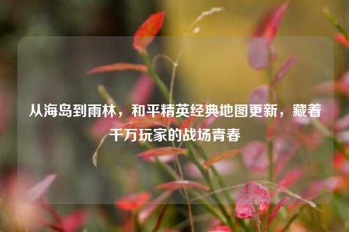 从海岛到雨林，和平精英经典地图更新，藏着千万玩家的战场青春