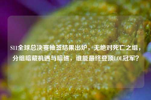 S11全球总决赛抽签结果出炉，无绝对死亡之组，分组暗藏机遇与暗礁，谁能最终登顶LOL冠军？