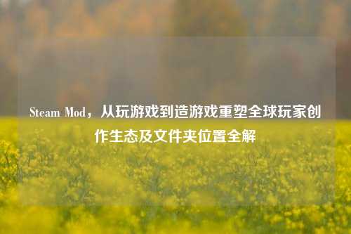 Steam Mod，从玩游戏到造游戏重塑全球玩家创作生态及文件夹位置全解