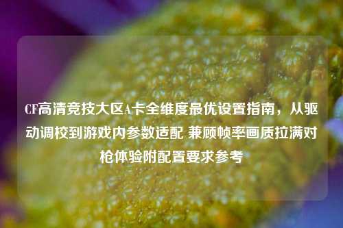 CF高清竞技大区A卡全维度最优设置指南,从驱动调校到游戏内参数适配 兼顾帧率画质拉满对枪体验附配置要求参考