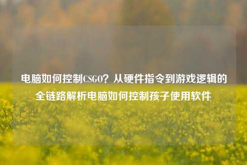 电脑如何控制CSGO?从硬件指令到游戏逻辑的全链路解析电脑如何控制孩子使用软件