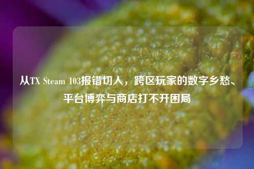 从TX Steam 103报错切入，跨区玩家的数字乡愁、平台博弈与商店打不开困局