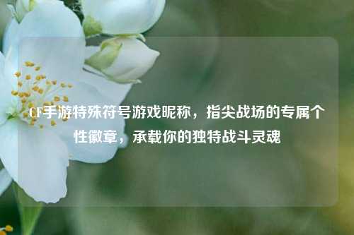 CF手游特殊符号游戏昵称,指尖战场的专属个性徽章,承载你的独特战斗灵魂