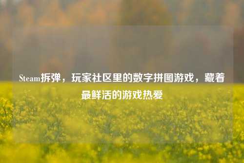 Steam拆弹，玩家社区里的数字拼图游戏，藏着最鲜活的游戏热爱