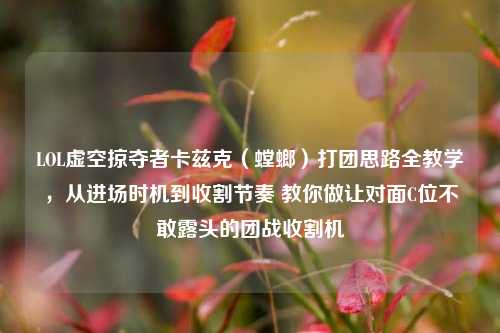 LOL虚空掠夺者卡兹克(螳螂)打团思路全教学,从进场时机到收割节奏 教你做让对面C位不敢露头的团战收割机