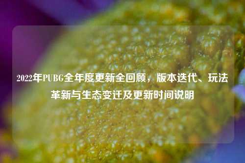 2022年PUBG全年度更新全回顾,版本迭代、玩法革新与生态变迁及更新时间说明