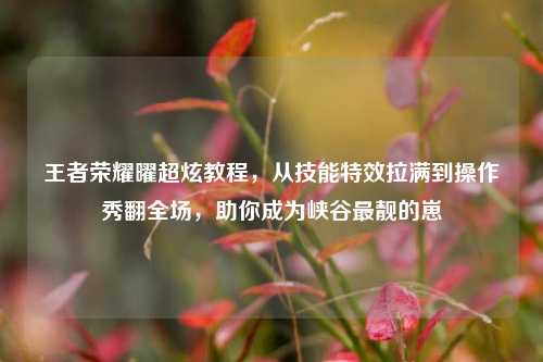 王者荣耀曜超炫教程，从技能特效拉满到操作秀翻全场，助你成为峡谷最靓的崽