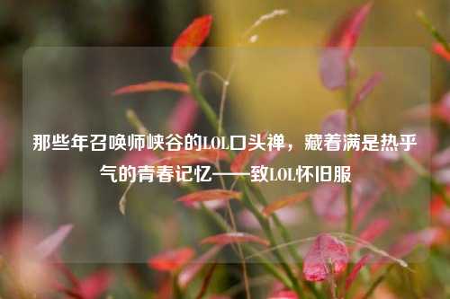 那些年召唤师峡谷的LOL口头禅,藏着满是热乎气的青春记忆——致LOL怀旧服