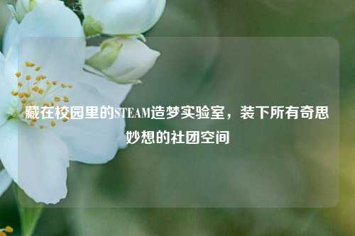 藏在校园里的STEAM造梦实验室，装下所有奇思妙想的社团空间