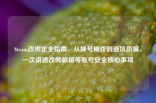 Steam改绑定全指南，从换号操作到避坑防骗，一次讲透改绑邮箱等账号安全核心事项