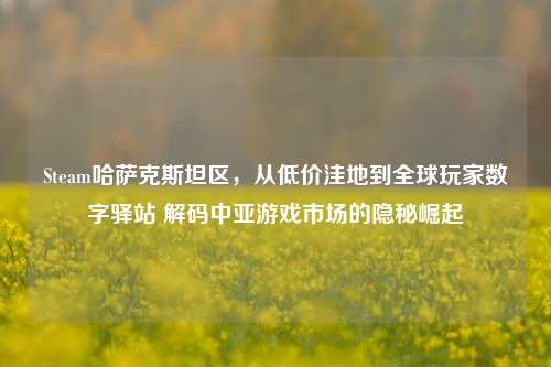 Steam哈萨克斯坦区,从低价洼地到全球玩家数字驿站 解码中亚游戏市场的隐秘崛起