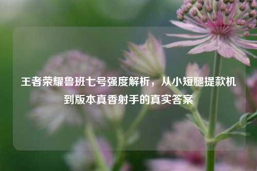 王者荣耀鲁班七号强度解析，从小短腿提款机到版本真香射手的真实答案