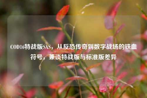 COD16特战版SAS,从反恐传奇到数字战场的铁血符号,兼谈特战版与标准版差异
