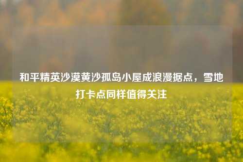和平精英沙漠黄沙孤岛小屋成浪漫据点，雪地打卡点同样值得关注