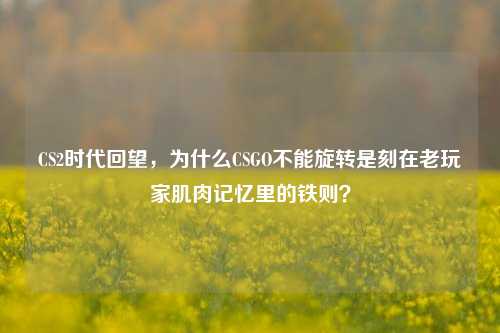 CS2时代回望,为什么CSGO不能旋转是刻在老玩家肌肉记忆里的铁则?