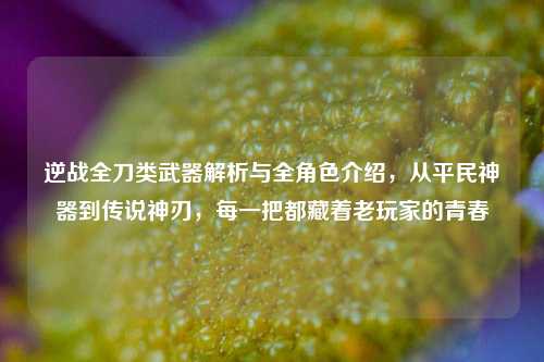 逆战全刀类武器解析与全角色介绍,从平民神器到传说神刃,每一把都藏着老玩家的青春