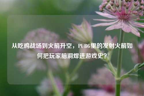从吃鸡战场到火箭升空,PUBG里的发射火箭如何把玩家脑洞焊进游戏史?