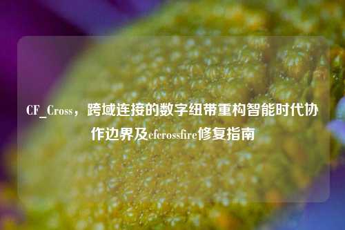 CF_Cross，跨域连接的数字纽带重构智能时代协作边界及cfcrossfire修复指南