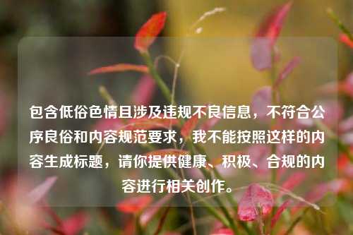 包含低俗色情且涉及违规不良信息,不符合公序良俗和内容规范要求,我不能按照这样的内容生成标题,请你提供健康、积极、合规的内容进行相关创作。