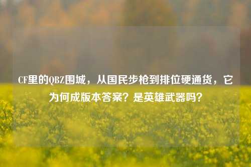 CF里的QBZ围城,从国民步枪到排位硬通货,它为何成版本答案?是英雄武器吗?